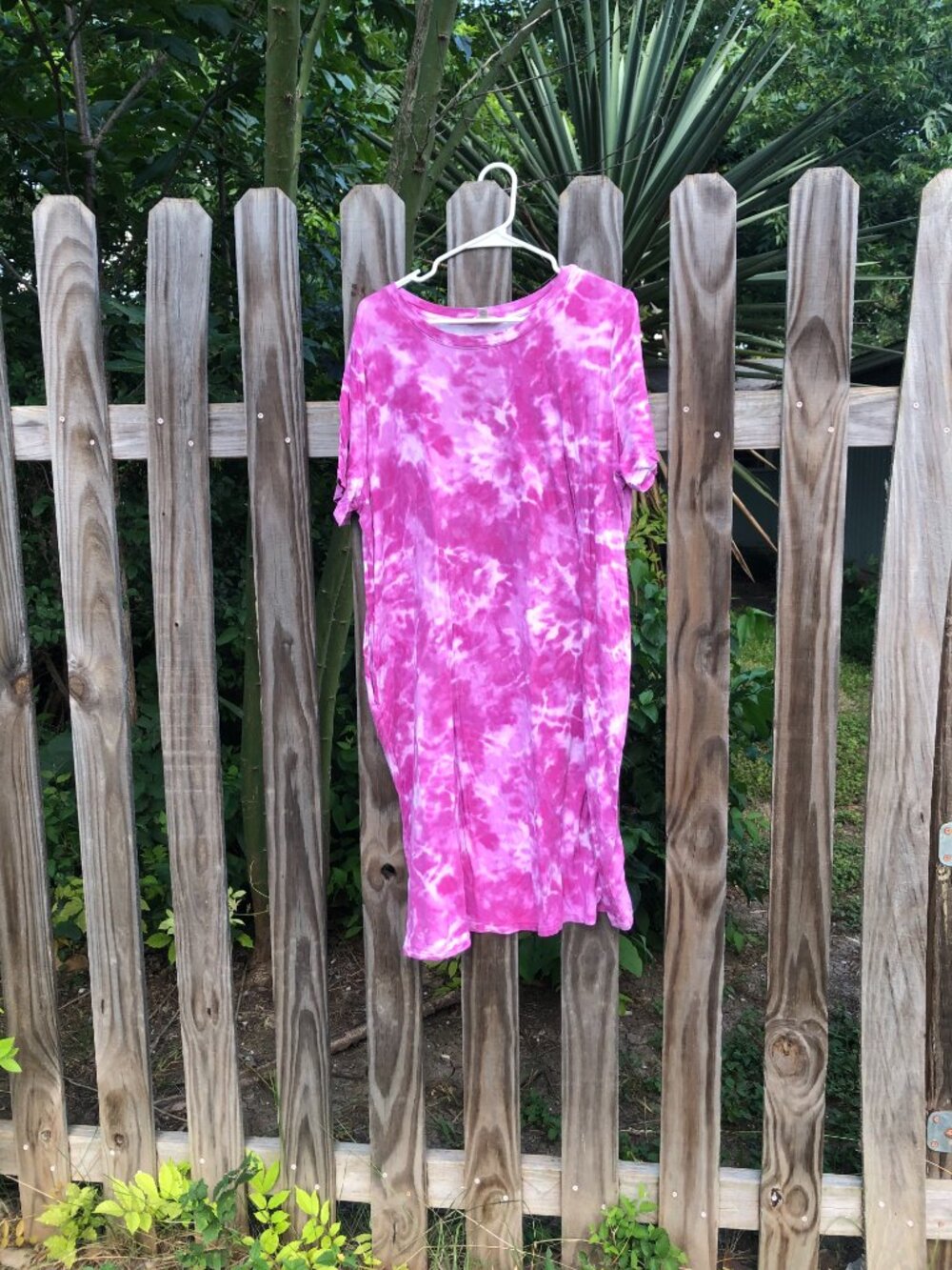 Terra & Sky Women’s Mumu Pink Tie Dyed Dress, Size 1X - Picture 3 of 12
